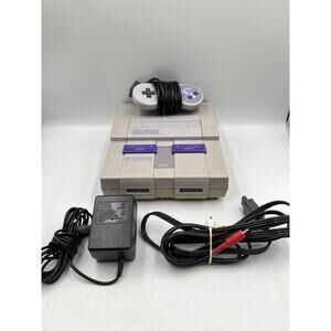 Super Nintendo Entertainment System SNES Console w OEM Controller + Cords TESTED